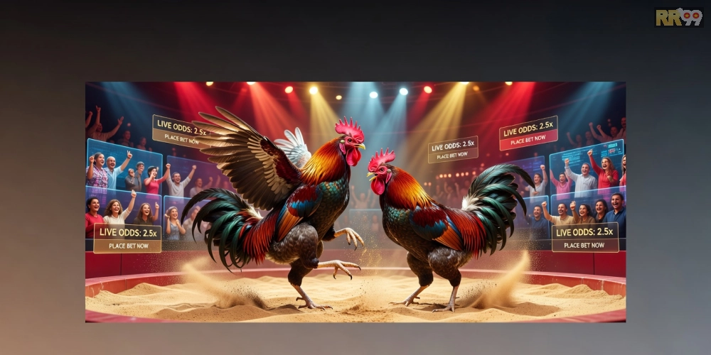 Hình minh họa khái niệm xem đá gà trực tiếp tại các casino trực tuyến uy tín.