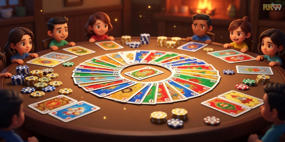 Giao diện chơi Phỏm trên rr99 với các lá bài được sắp xếp chiến lược